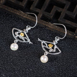 Dancing Bloom Pearl Earrings – Mystic Garden Grace