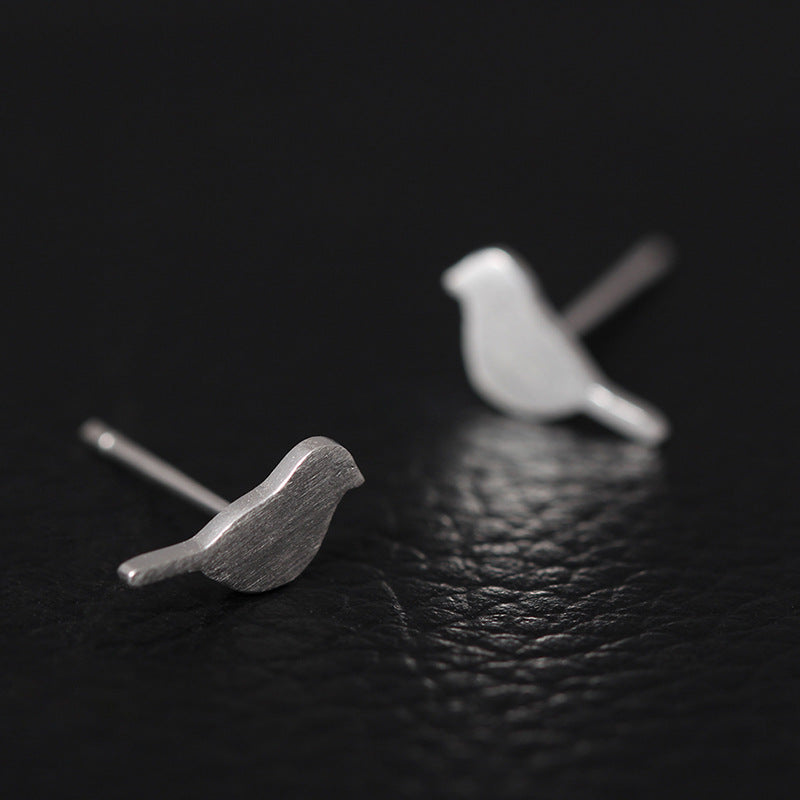 Silver Bird Stud Earrings for Freedom and Soul Flight