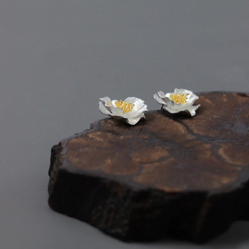 Leaf Drop Earrings Gold Silver Dangle Jewelry