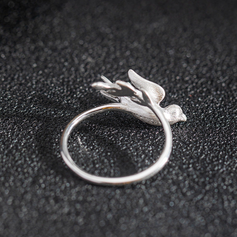 Sterling Silver Flying Bird Ring – Spirit of Freedom