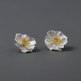 Leaf Drop Earrings Gold Silver Dangle Jewelry