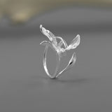 Orchid Flower Adjustable Ring for Women