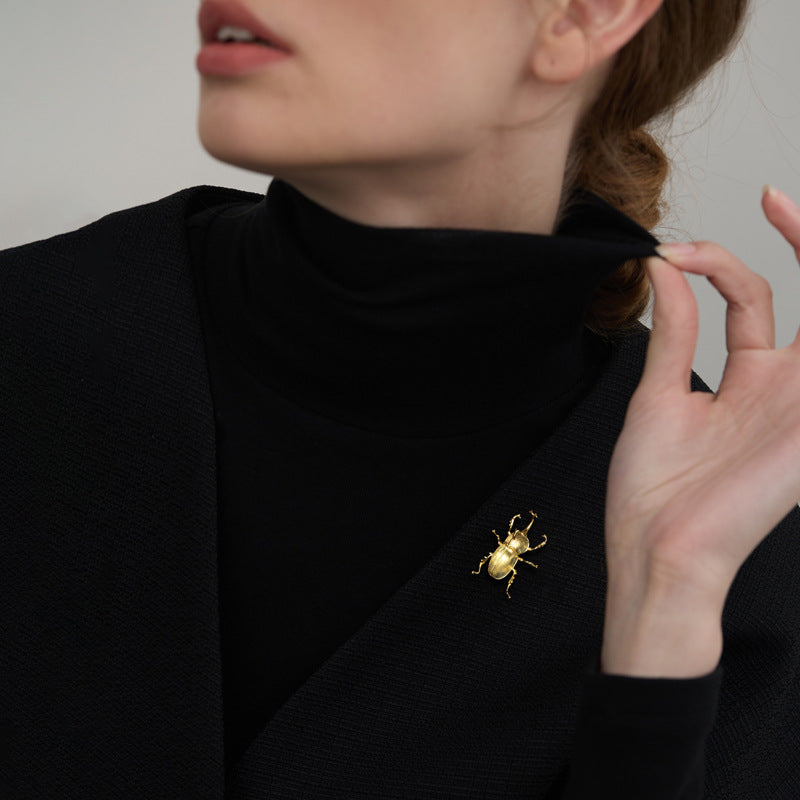 Mystic Scarab Beetle Brooch for Protection and Power