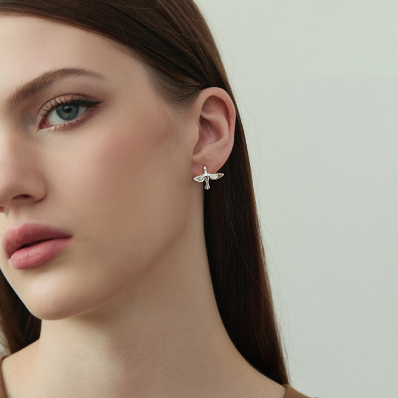 Silver Hummingbird Stud Earrings for Joy and Freedom