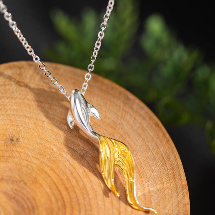 Gold Tail Fish Necklace – Ocean Spirit Animal Jewelry
