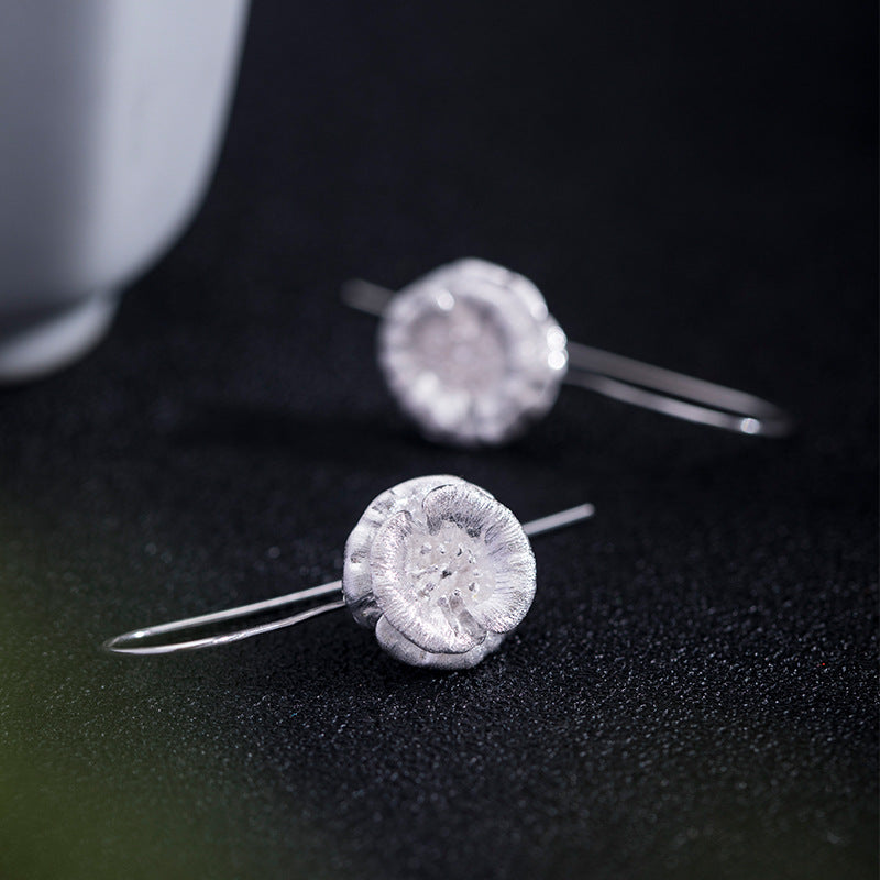 Frost Bloom Drop Earrings for Minimalist Spiritual Style