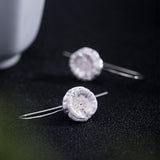 Frost Bloom Drop Earrings for Minimalist Spiritual Style