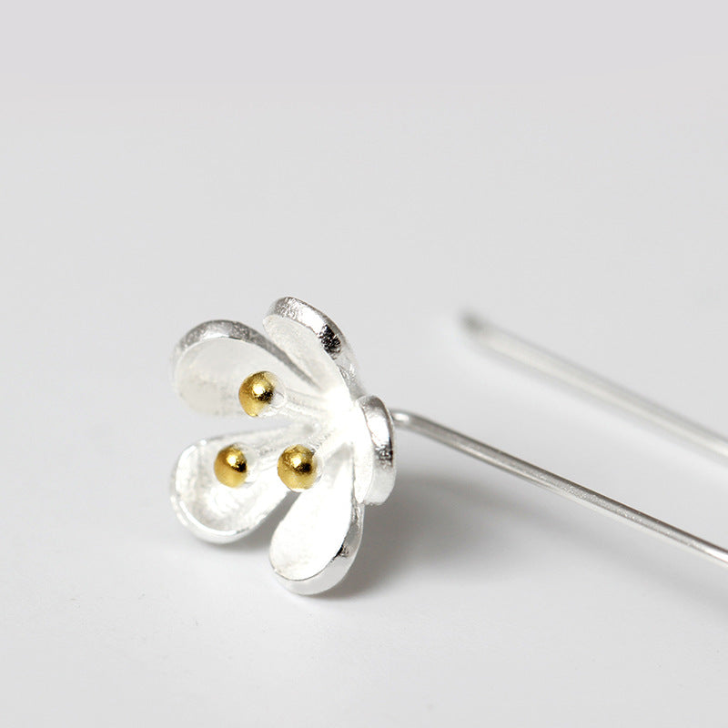 Golden Bloom Drop Earrings with Floral Spirit Energy