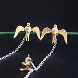 Royal Bird Drop Earrings for Sovereign Spirit and Flight