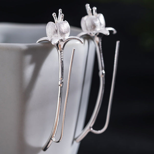 Lily Bell Drop Earrings for Nature-Inspired Mystic Style