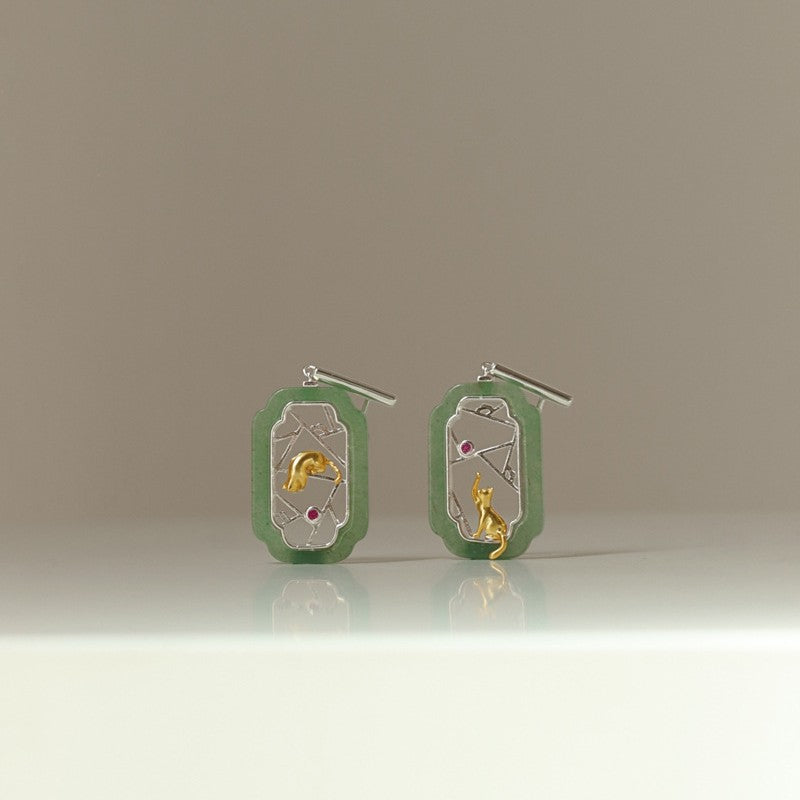 Leaf Drop Earrings Gold Silver Dangle Jewelry