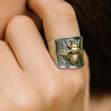 Golden Bee Totem Ring with Nature’s Mystic Energy