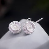 Frost Bloom Drop Earrings for Minimalist Spiritual Style