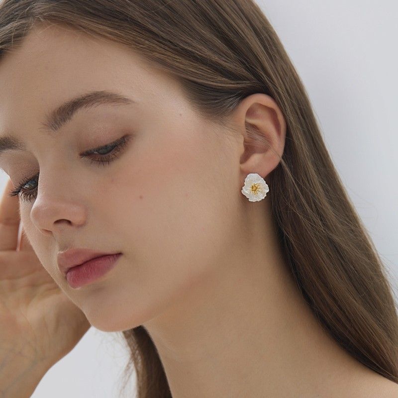 Leaf Drop Earrings Gold Silver Dangle Jewelry
