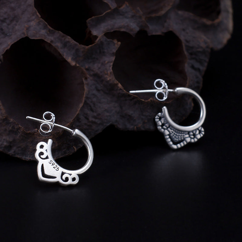 Boho Vintage Floral Hoop Earrings for Everyday Magic