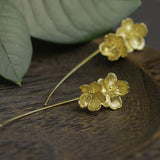 Floral Drop Earrings Gold or Silver