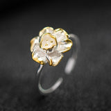 Sacred Bloom Ring – Golden Petal Elegance