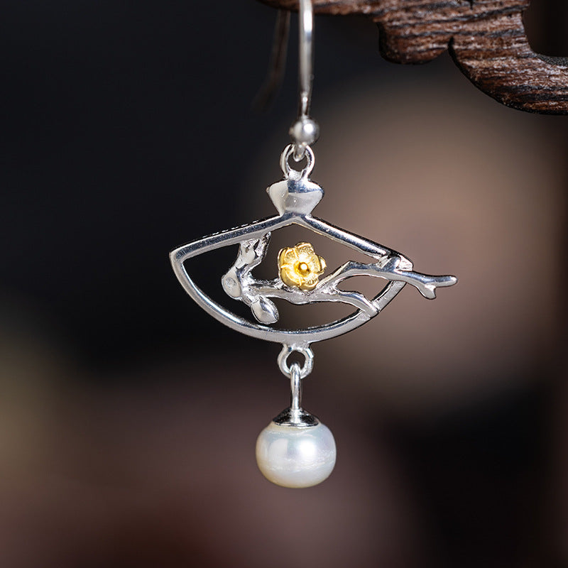 Dancing Bloom Pearl Earrings – Mystic Garden Grace