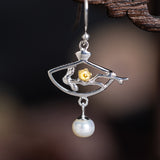 Dancing Bloom Pearl Earrings – Mystic Garden Grace