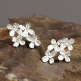 Gold Flower Stud Earrings for Women