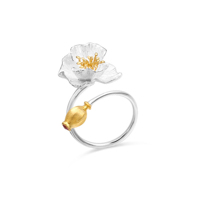 Bloom and Bud Ring for Duality and Feminine Power