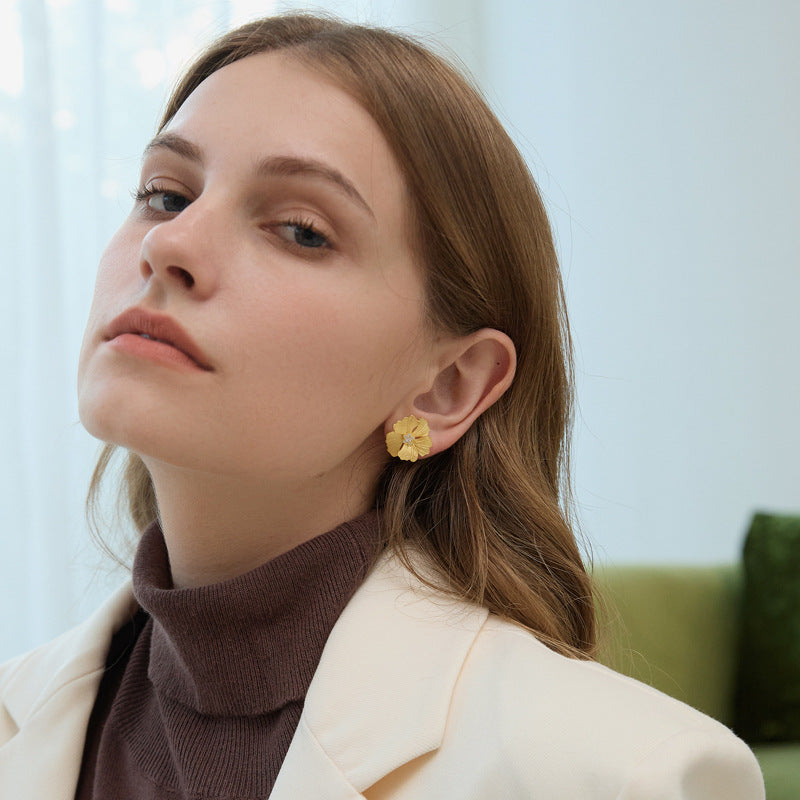 Silver Blossom Stud Earrings for Everyday Goddess Energy