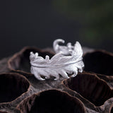 Leaf Statement Ring – Nature-Inspired Adjustable Forest Jewelry