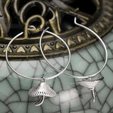 Whimsical Mushroom Hoop Earrings for Forest Spirit Energy