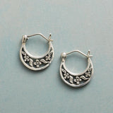 Floral Hoop Earrings with Nature Inspired Bohemian Design