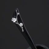 Floral Hair Stick with Silver Blossom – Zen Nature Inspired