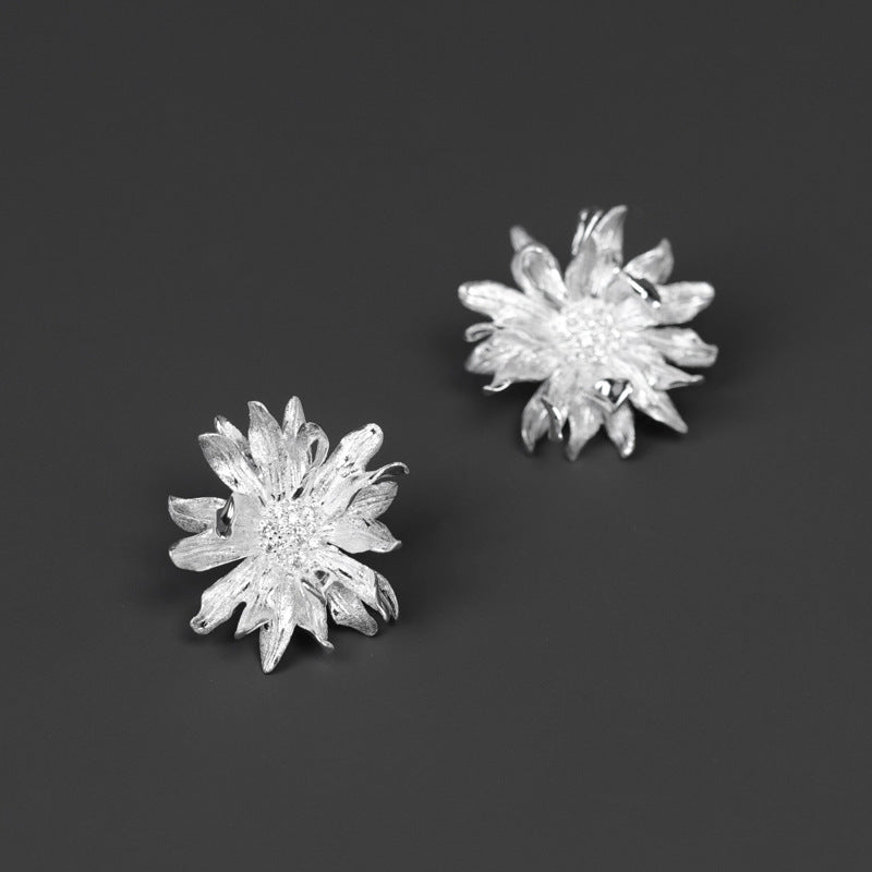Leaf Drop Earrings Gold Silver Dangle Jewelry