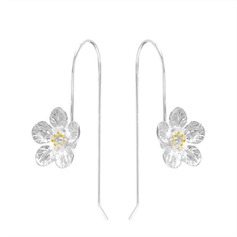 Crystal Blossom Drop Earrings with Feminine Spring Energy