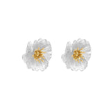 Leaf Drop Earrings Gold Silver Dangle Jewelry