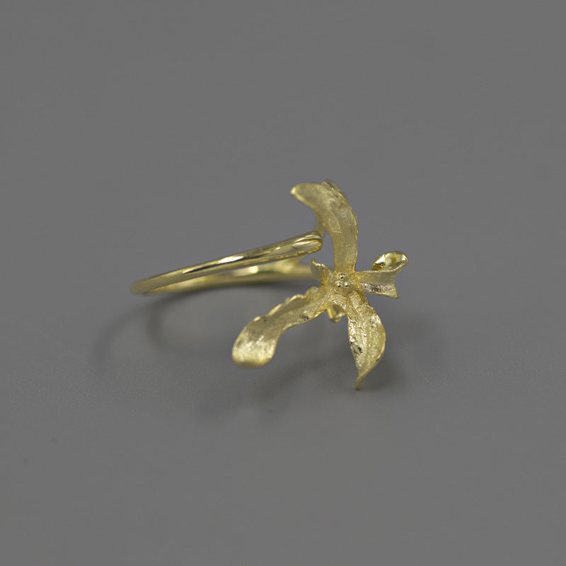 Orchid Flower Adjustable Ring for Women