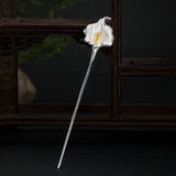 Lily Moonlight Hairpin with Golden Stamen Accent