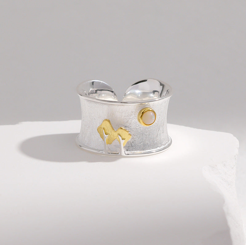 Desert Camel Ring with Turquoise Stone