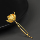 Tulip Bloom Brooch – Elegant Botanical Magic