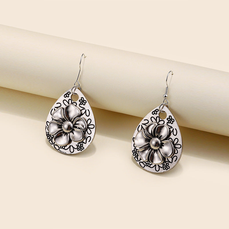 Rustic Floral Drop Earrings with Nature Inspired Boho Charm