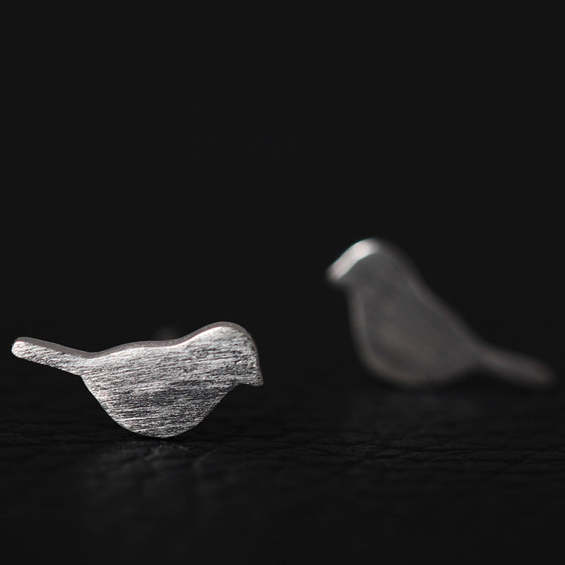 Silver Bird Stud Earrings for Freedom and Soul Flight