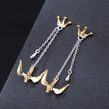Royal Bird Drop Earrings for Sovereign Spirit and Flight