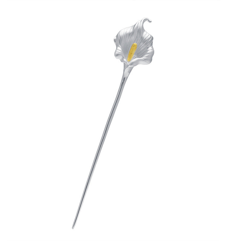 Lily Moonlight Hairpin with Golden Stamen Accent