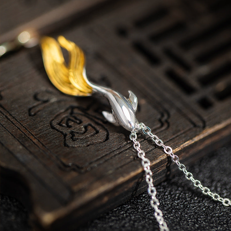 Gold Tail Fish Necklace – Ocean Spirit Animal Jewelry