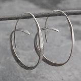 Minimalist Gold Spiral Hoop Earrings with Organic Flow