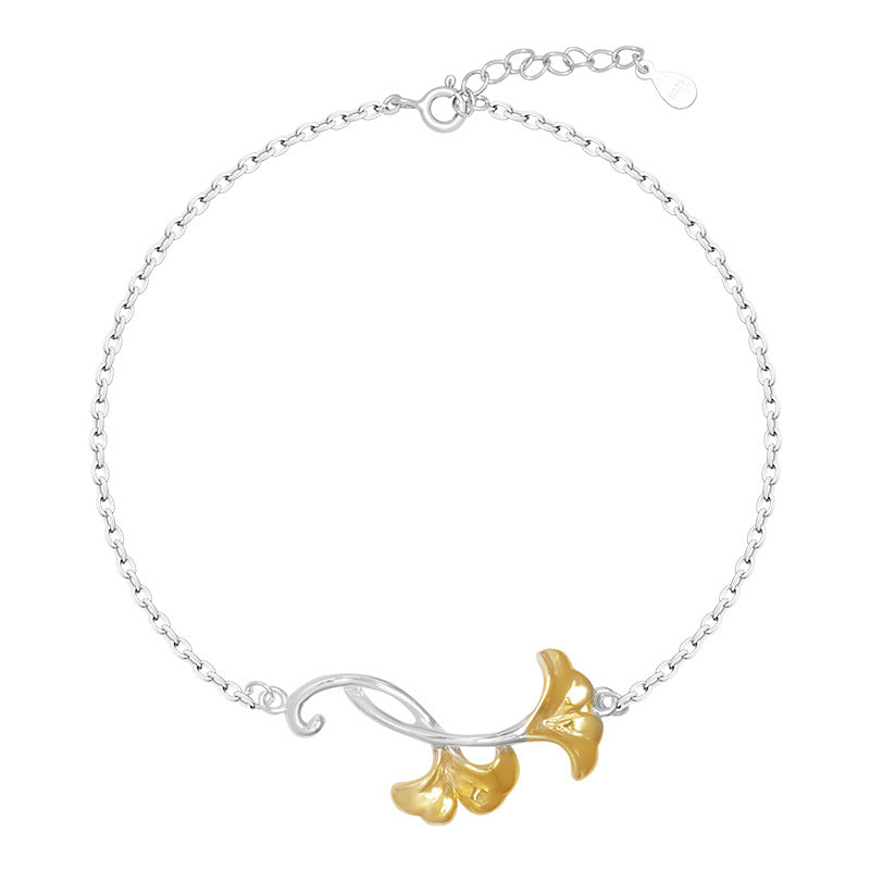 Ginkgo Leaf Pearl Necklace – Sterling Silver Nature Jewelry