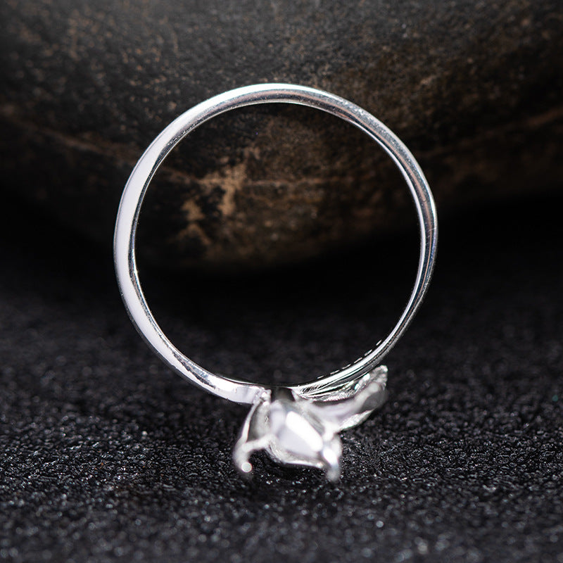 Blooming Silver Flower Ring – Minimalist Botanical Jewelry