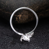 Blooming Silver Flower Ring – Minimalist Botanical Jewelry