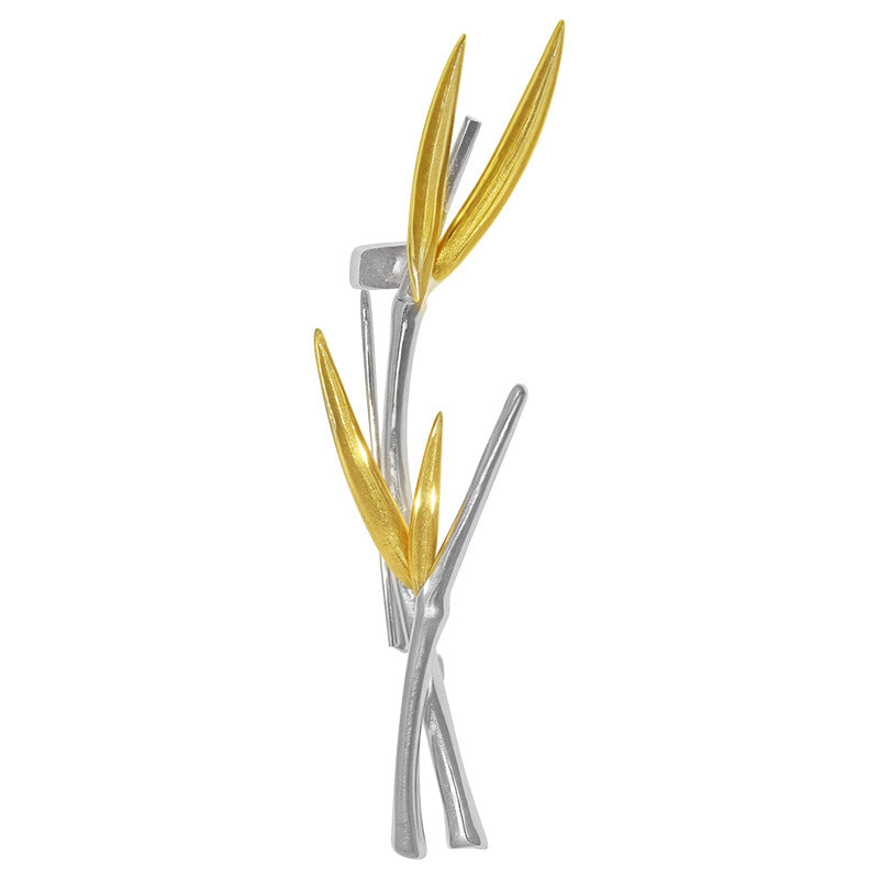 Golden Willow Sprout Ear Cuff – Mystic Nature Whisper