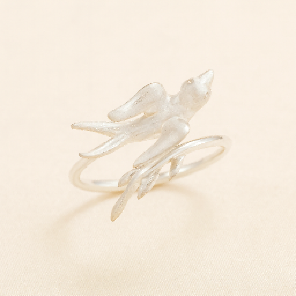 Sterling Silver Flying Bird Ring – Spirit of Freedom