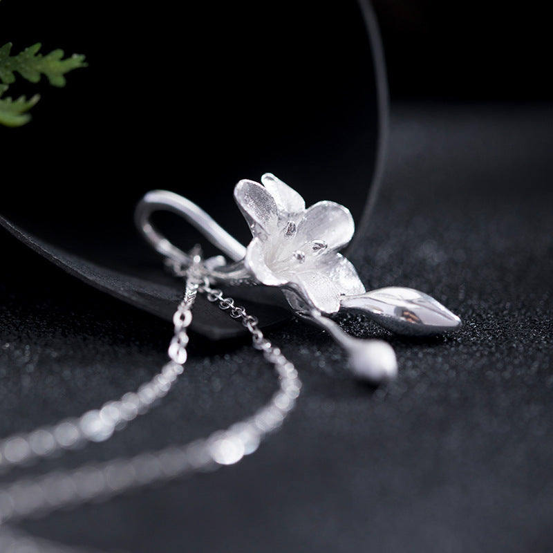Snow Blossom Pendant Necklace for Ethereal Spirit Wear