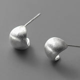Brushed Dome Half-Hoop Earrings for Everyday Elegance